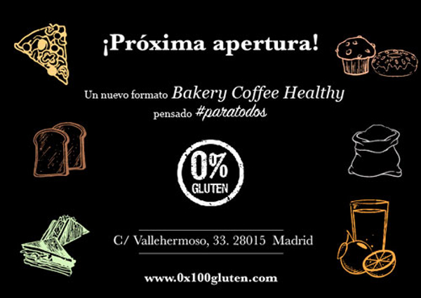 Próxima apertura de la franquicia 0% Gluten... ¡Madrid!
