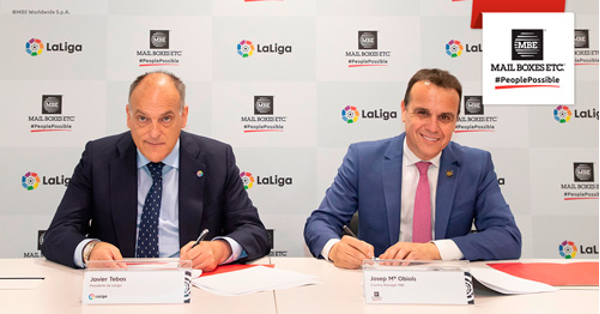 La franquicia Mail Boxes Etc. renueva el acuerdo de patrocinio con LaLiga