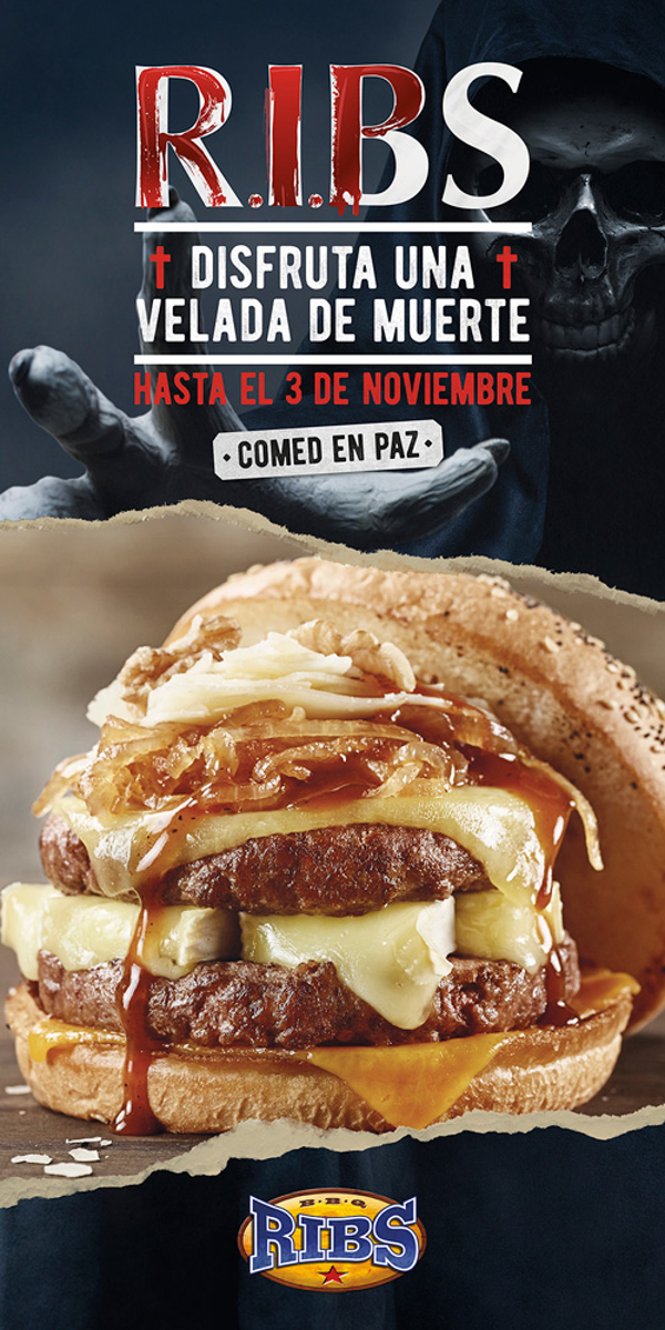 Franquicia Ribs propone una “velada de muerte” para Halloween