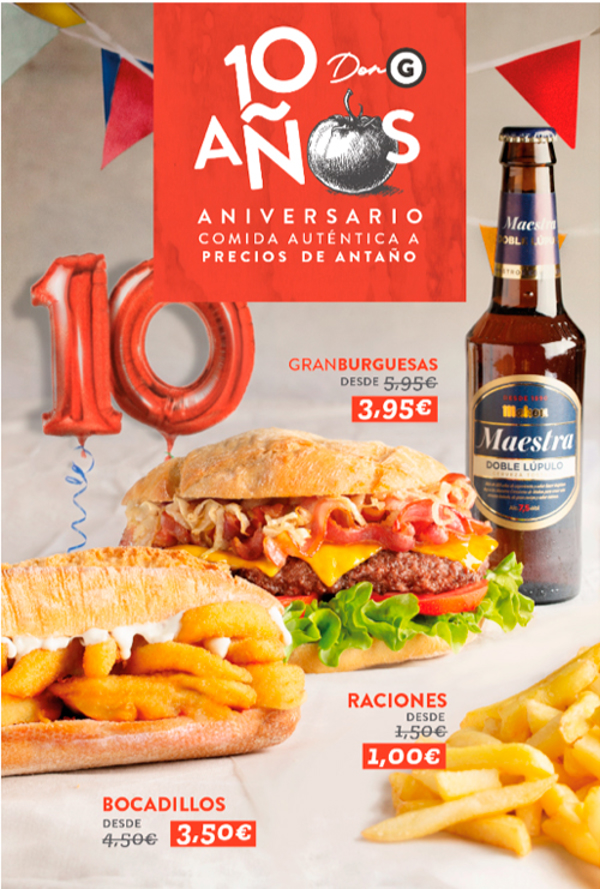 El 10º aniversario de la Franquicia Don G, de ComessGroup, con precios De antaño