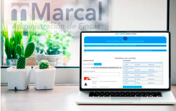 Sistema de gestión de las Juntas Virtuales incorporada en la franquicia Marcal