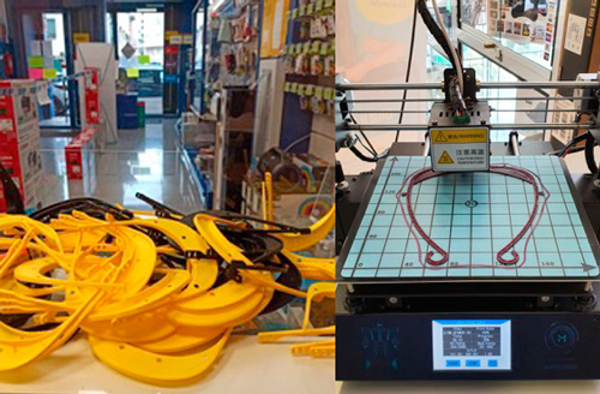 Las franquicias de informática BEEP, PCBOX y La Fábrica del Cartucho fabrican viseras sanitarias solidarias.