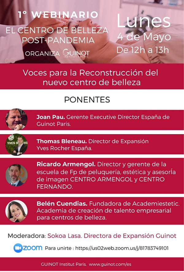 La franquicia Guinot ofrece su 1º Webinario - El Centro de Belleza Post-Pandemia