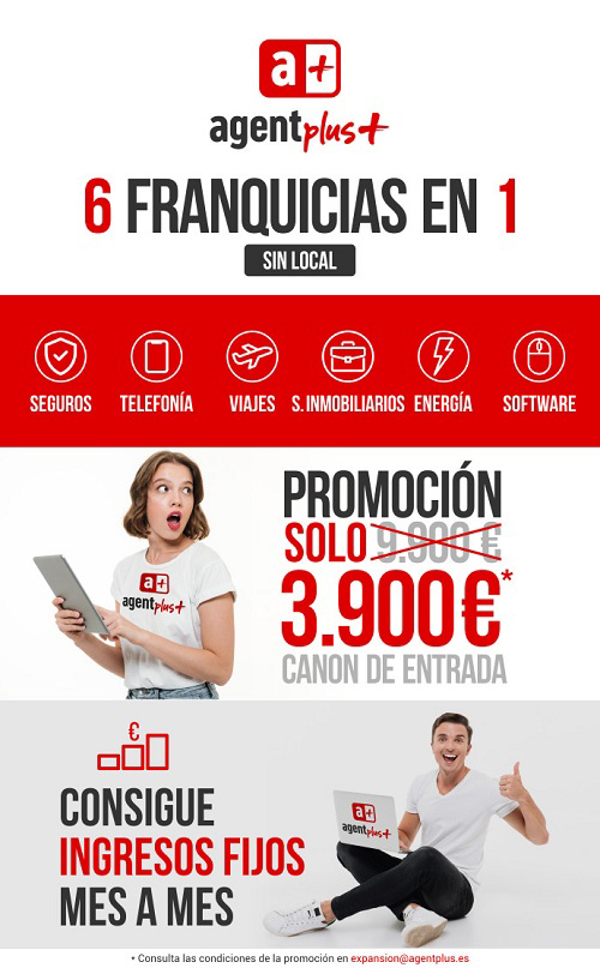 Franquicia Agent Plus, 6 negocios en 1: consigue ingresos recurrentes ycreatu propio puesto de trabajo