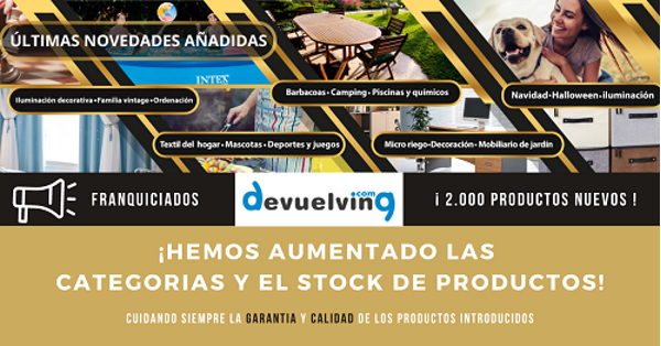 Aumento de productos y novedades en la franquicia Devuelving 2021