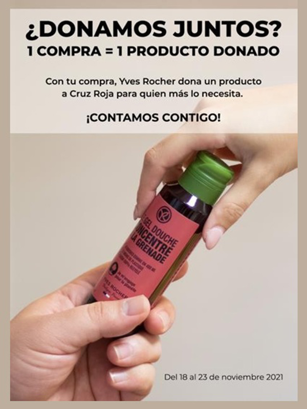 Yves Rocher colabora con Cruz Roja con la donación de productos de higiene para personas en situación de vulnerabilidad.