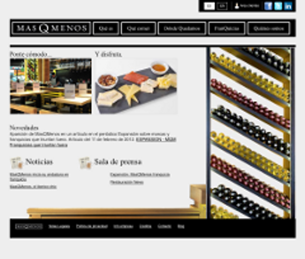 Nueva web renovada de la franquicia MasQMenos