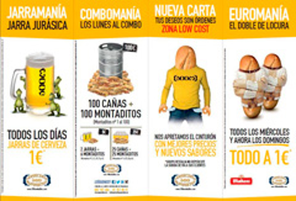 Pan de chocolate y Lacasitos, sorpresas de las franquicias 100 Montaditos